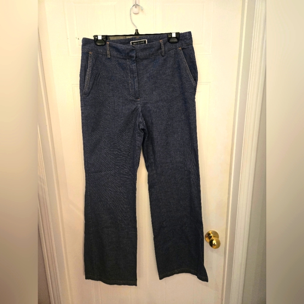 Melanie Lyne Size 8 Blue Wide-Leg Denim Jeans Lightweight Pants